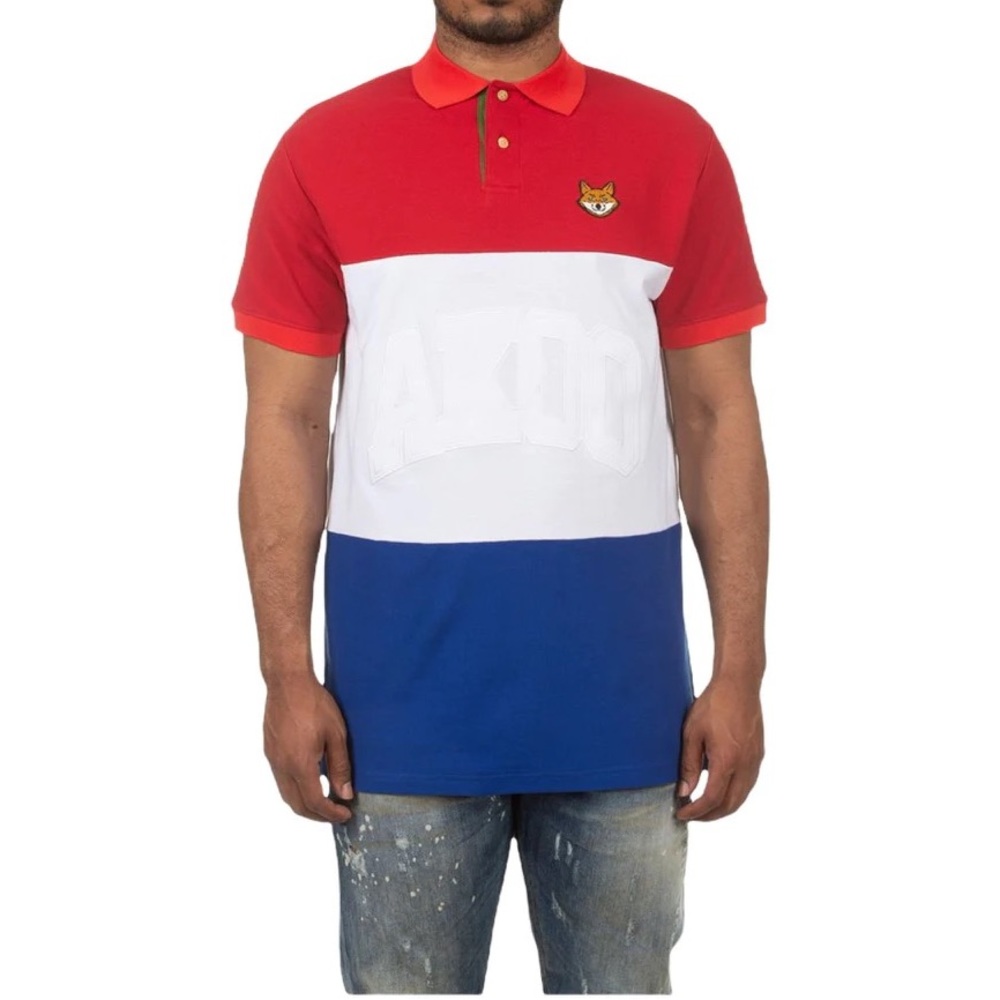 AKOO STACK SS POLO SHIRT RED‎ CHILI PEPPER FOX LOGO SIZE MEDIUM NWT